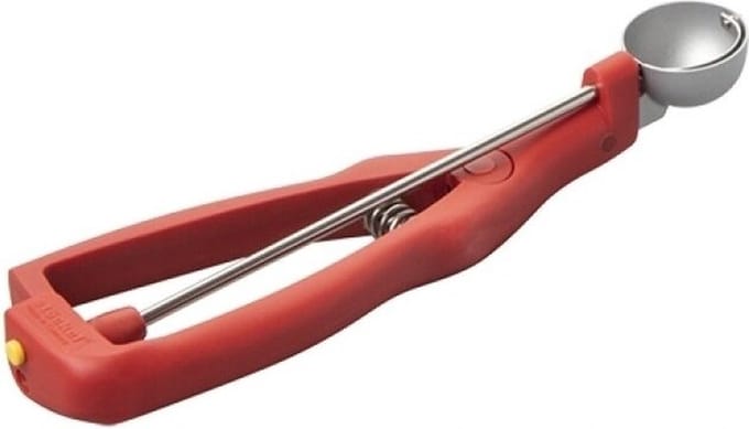 St鯿kel IJsportioneerlepel - �mm - 1/100Ltr - Rood