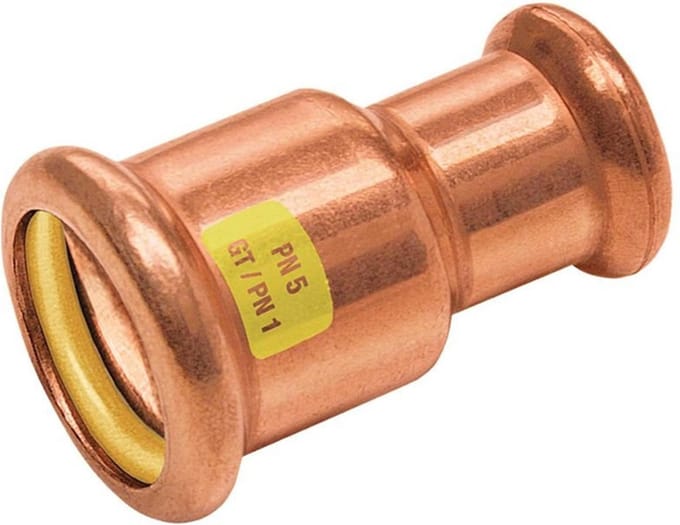 Bonfix Pressfitting roodkoper GAS Verloopkoppeling 28x15 - 2 x press - (m-profiel)