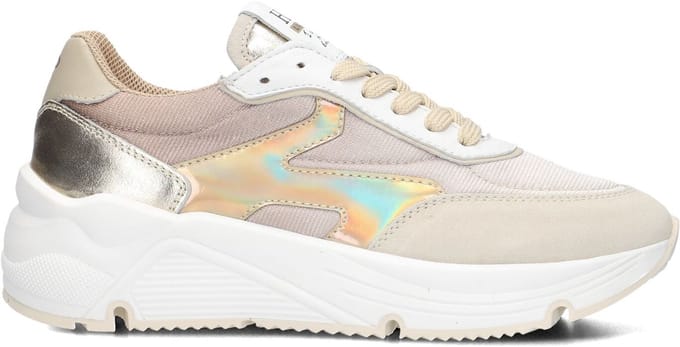 Hip H1835 Sneakers Meisjes - Leren Sneaker - Beige - Maat 37
