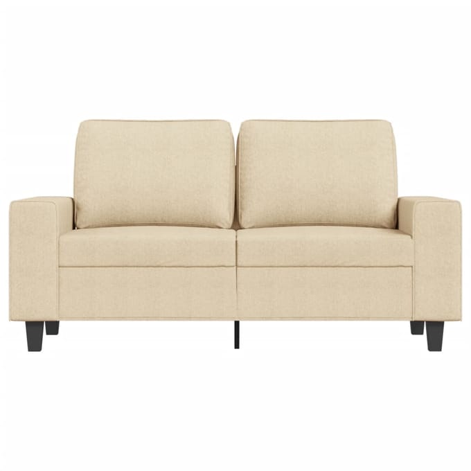 vidaXL - Tweezitsbank - 120 - cm - stof - crèmekleurig