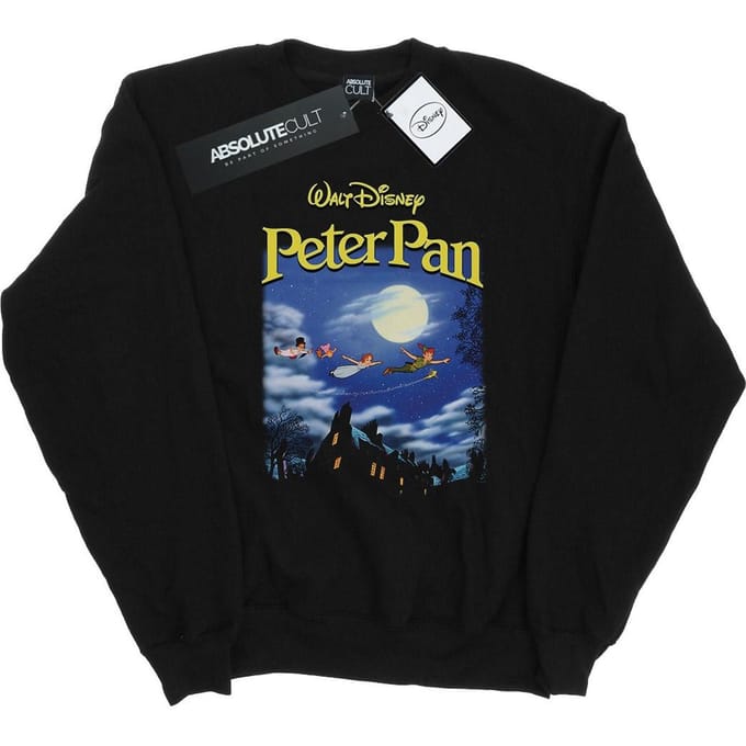 Disney Heren Peter Pan Come With Me Hommage Sweatshirt (Zwart)