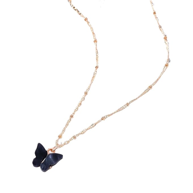 Vlinder ketting - Zwart