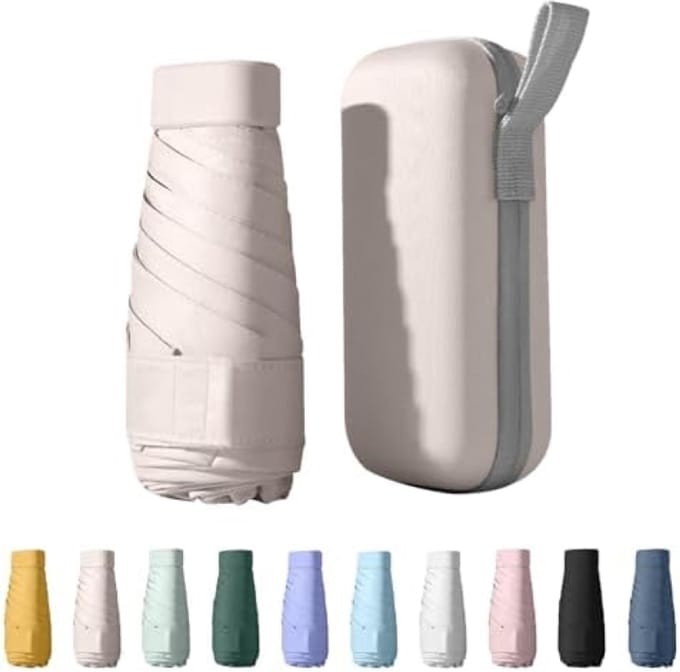 PromoHome Compacte Opvouwbare Capsule Paraplu - Lichtgewicht en UV-Bescherming