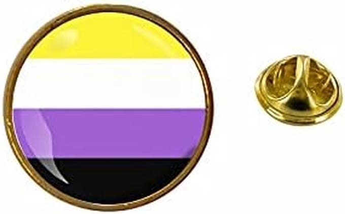 Pins Badge - Accessoire Vlag - Persoonlijke Expressie - Waterafstotende Coating - 2 cm Diameter - Non Binair