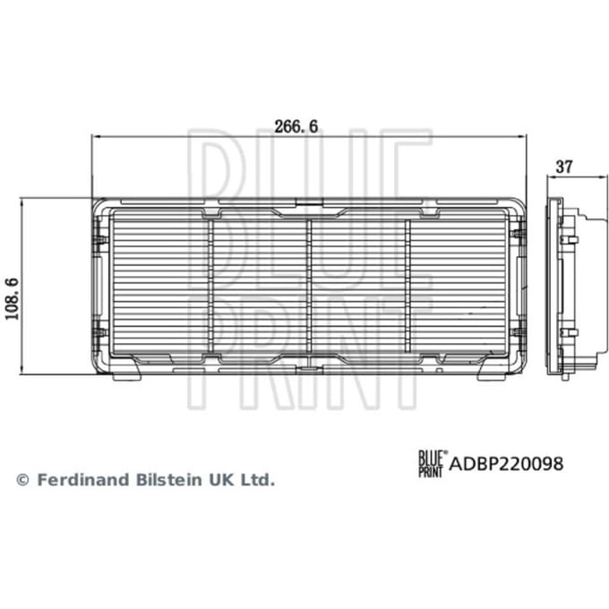 Luchtfilter BLUE PRINT ADBP220098