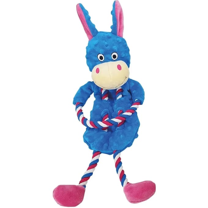 Ezel honden pluche met touw Nobby Pet