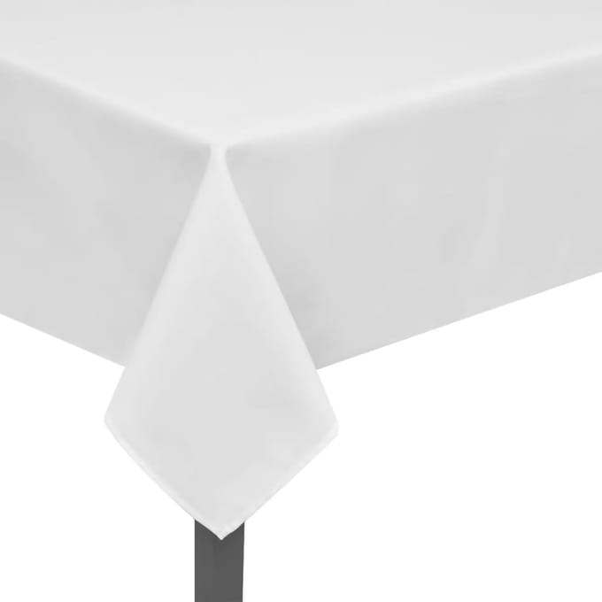 vidaXL - Tafelkleden - wit - 5 - stuks - 190 - x - 130 - cm