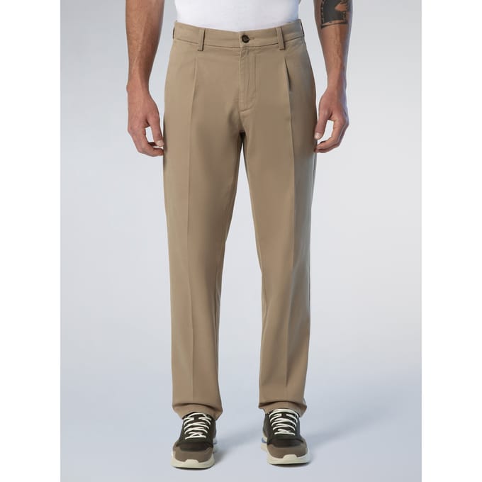 North Sails Chinos Defender geplooide gabardine