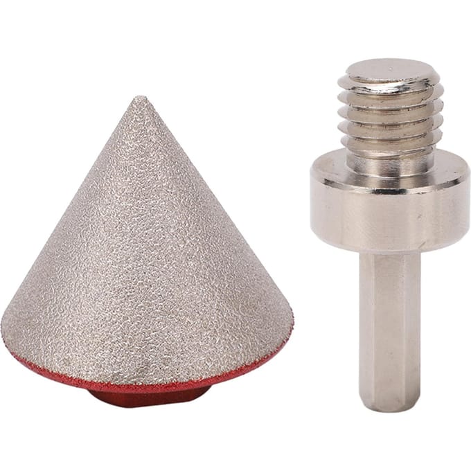 48MM Diamant Afschuinbit met Converter 60 Graden Hoek Kegel Afschuin Freesbit voor Marmer Glas