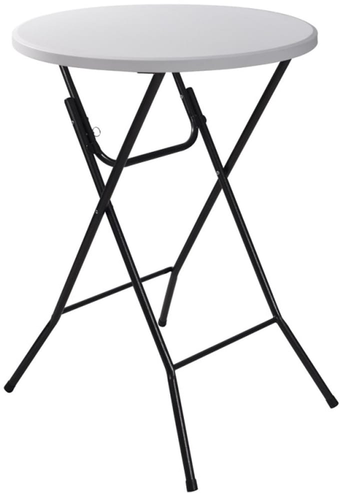 Statafel opvouwbaar rond ø80x110 cm - wit