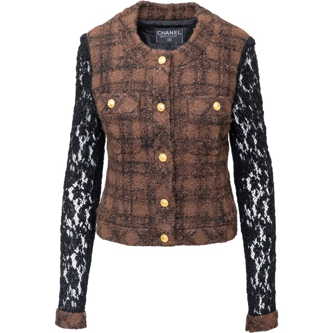 Chanel Tweed en Kant Jasje - '90s