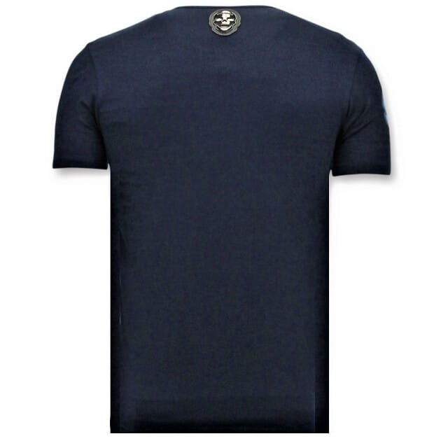 Stoere T-shirt Mannen - Transformers Print - Blauw