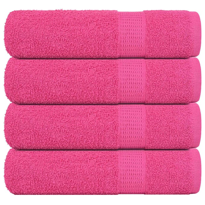 vidaXL - Handdoeken - FROGN - 4 - st - 50x100 - cm - 360 - g/m² - roze