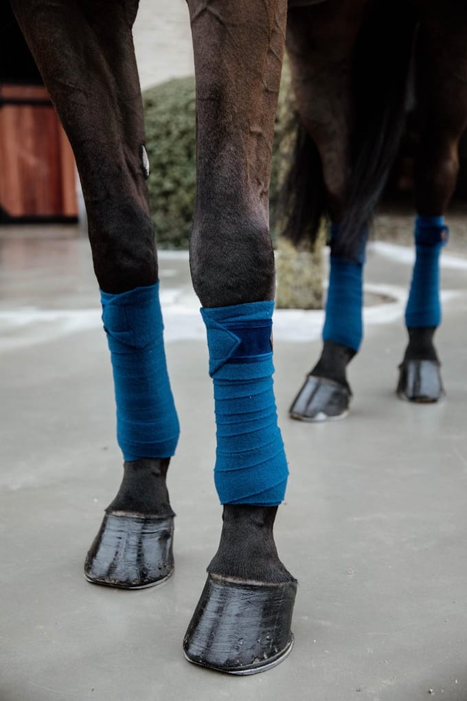 Kentucky Horsewear - Polar Fleecedeken Bandages - Basic Velvet - Marine