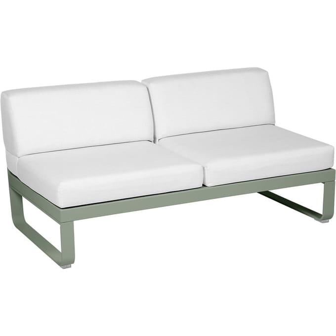 Fermob BELLEVIE 2-zits middenmodule - 82 cactus mat - 81 witgrijs