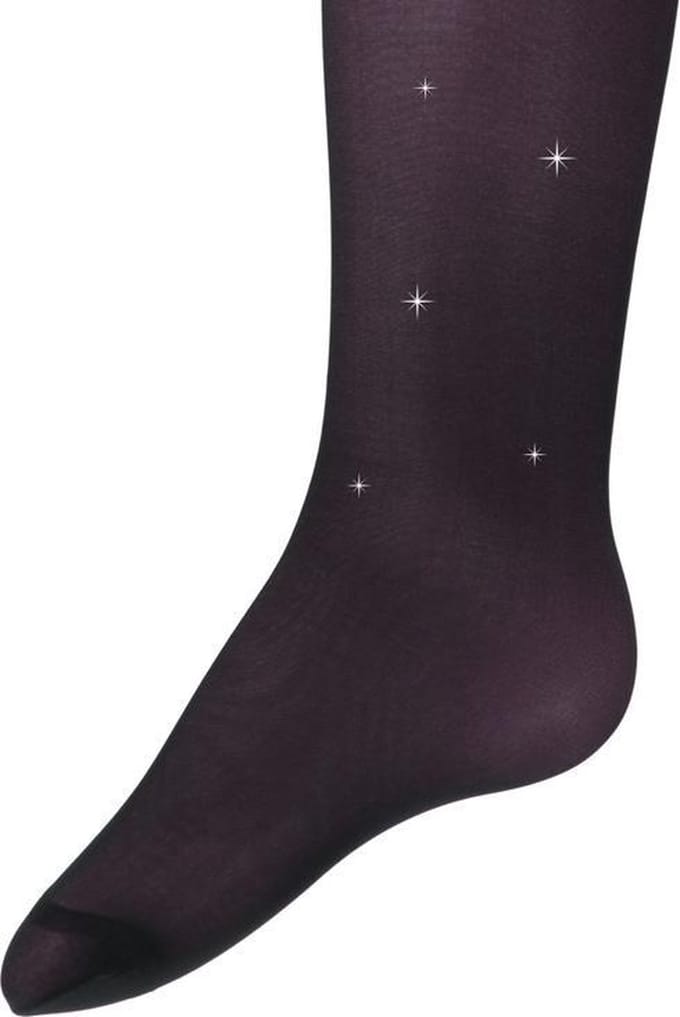 Glitterpanty donkerblauw met zilveren glitters-170/176