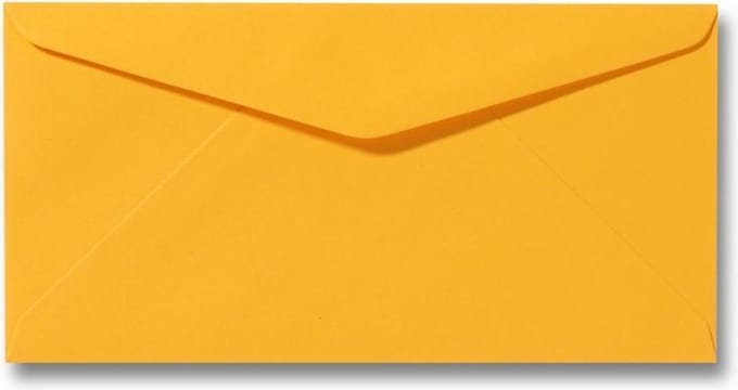 Envelop 11 x 22 cm Goudgeel 100 stuks