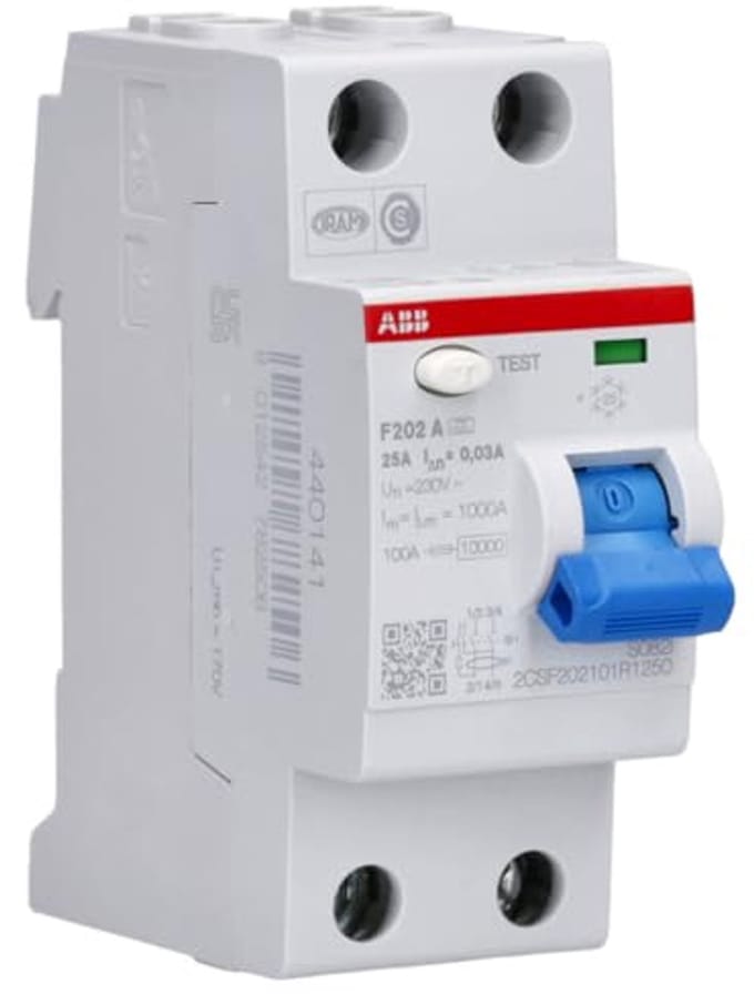 Aardlekschakelaar 2-polig 25A 0,03A 230V