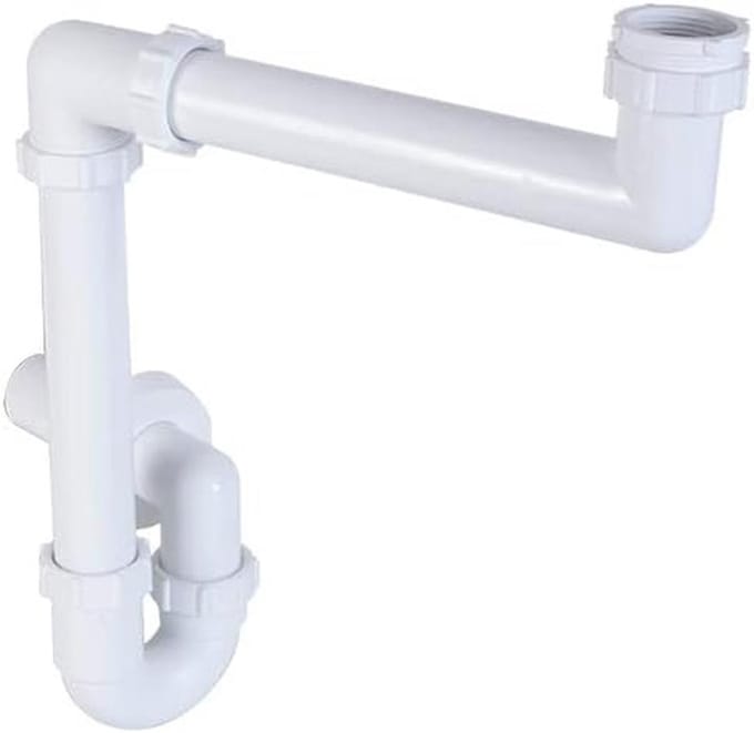Ruimtebesparende Buissifon met Apparaataansluiting voor Wasmachine/Vaatwasser