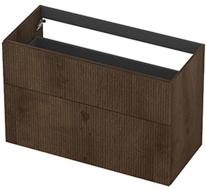 INK - Onderkast 2L A-sym Fin. Gefr. Tbv Greep - 1000x450x650 Mm - Chocolate