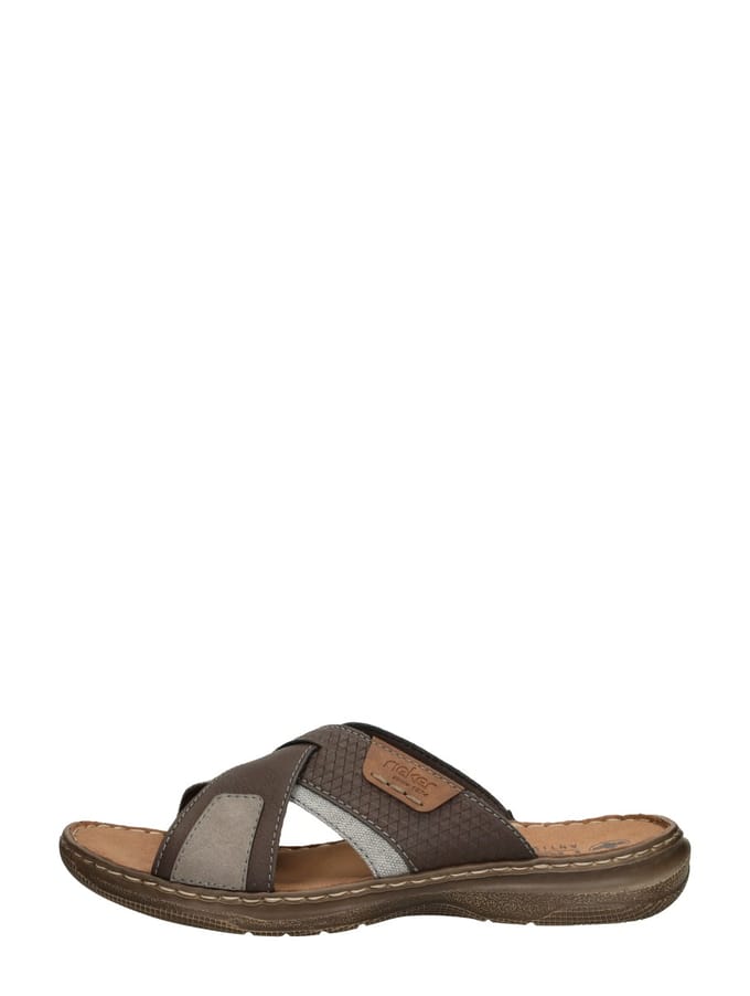 Rieker Erwan Slippers grijs Imitatieleer - Maat 40