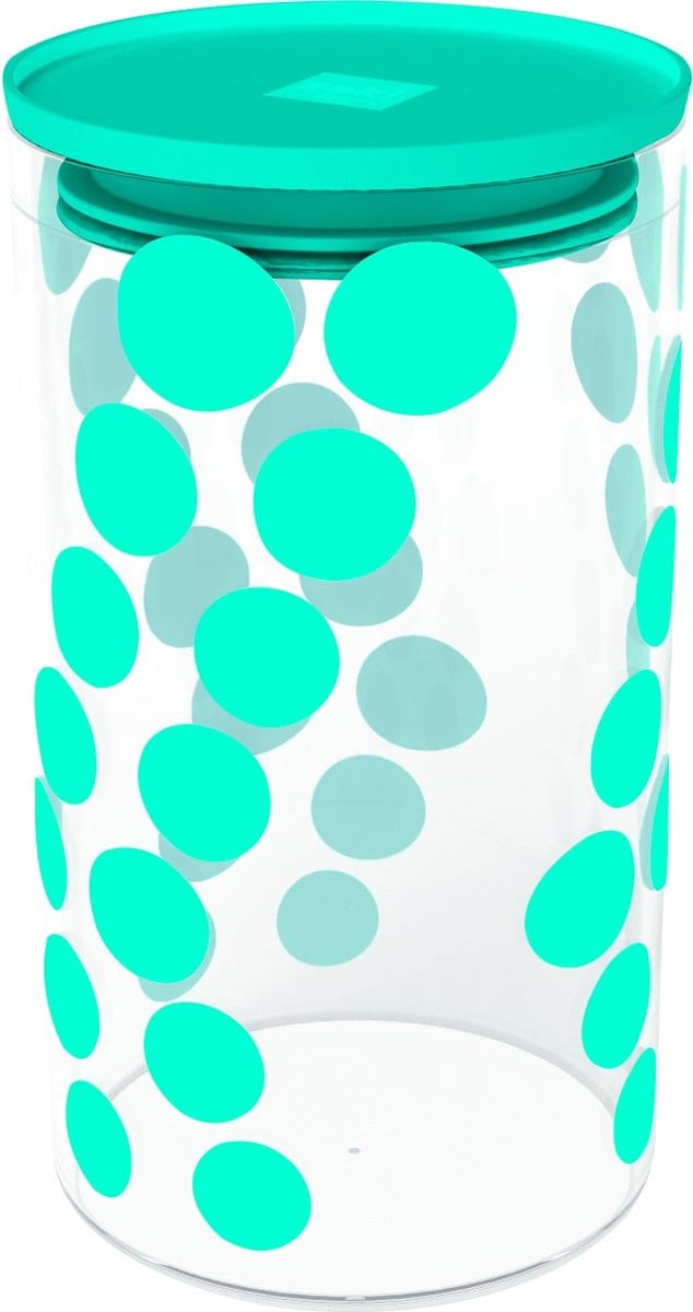 Zak!Designs - Dot Dot Voorraadpot 1,1 liter - Glas - Blauw
