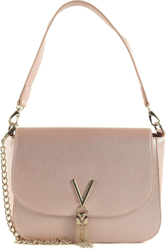 VALENTINO Schoudertas Handtas Divina Shoulder Bag Rosa Metallizato Roze
