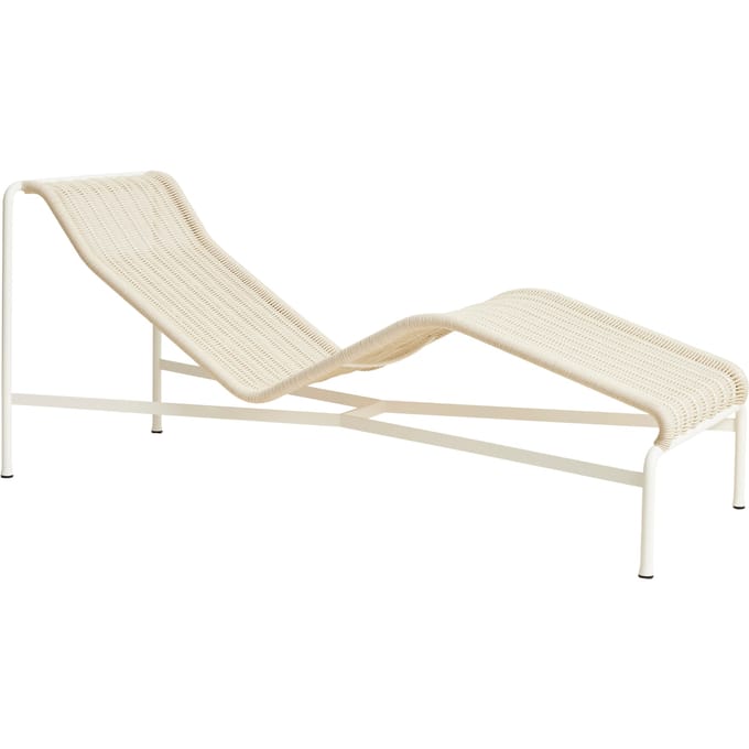 HAY Palissade Cord Chaise Longue - cream white
