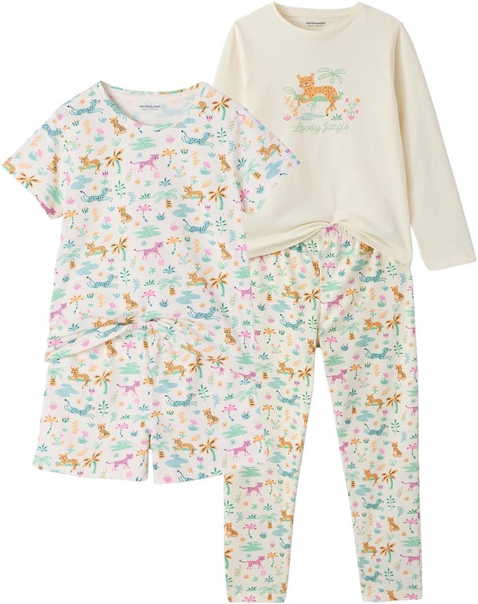 Vertbaudet Set van 2 korte pyjama's met korte mouwen voor meisjes