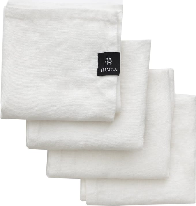 Himla Sunshine Linnen servet - 4 stuks – White
