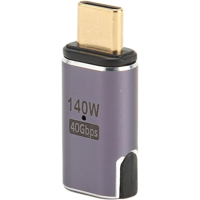 Adaptateur Magnétique USB C 24 Broches PD 140W Charge Rapide 40Gbps 8K HD Mini Adaptateur Connecteur Magnétique USB C pour PC Tablettes