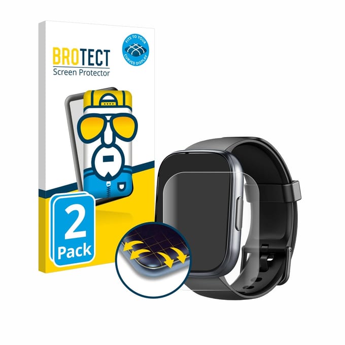 BROTECT - Screenprotector voor Cillso T80 1.95" - Folie Beschermfolie transparant volledig dekking - 2 Stuks