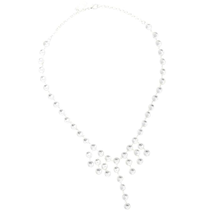 Behave Dames Ketting - Zilverkleur met Stenen en Hanger - 40 cm