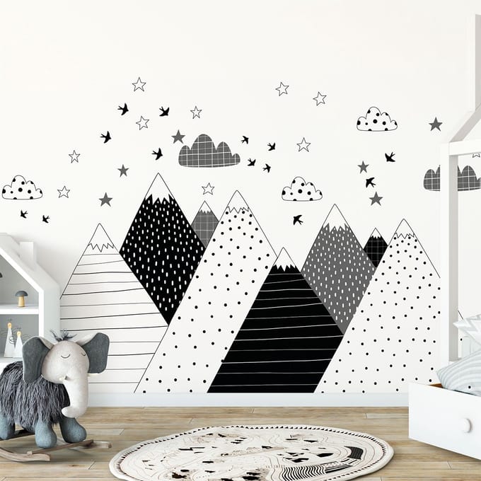 Kinderstickers van de Scandinavische bergen, Saskatchewan, 110 x 165 cm