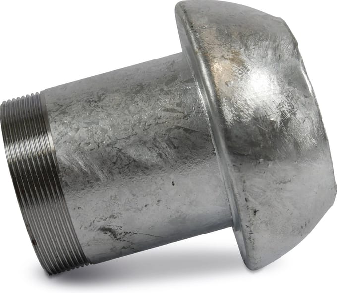 Snelkoppeling staal gegalvaniseerd 108 mm x 4" V-deel Perrot x buitendraad type Perrot