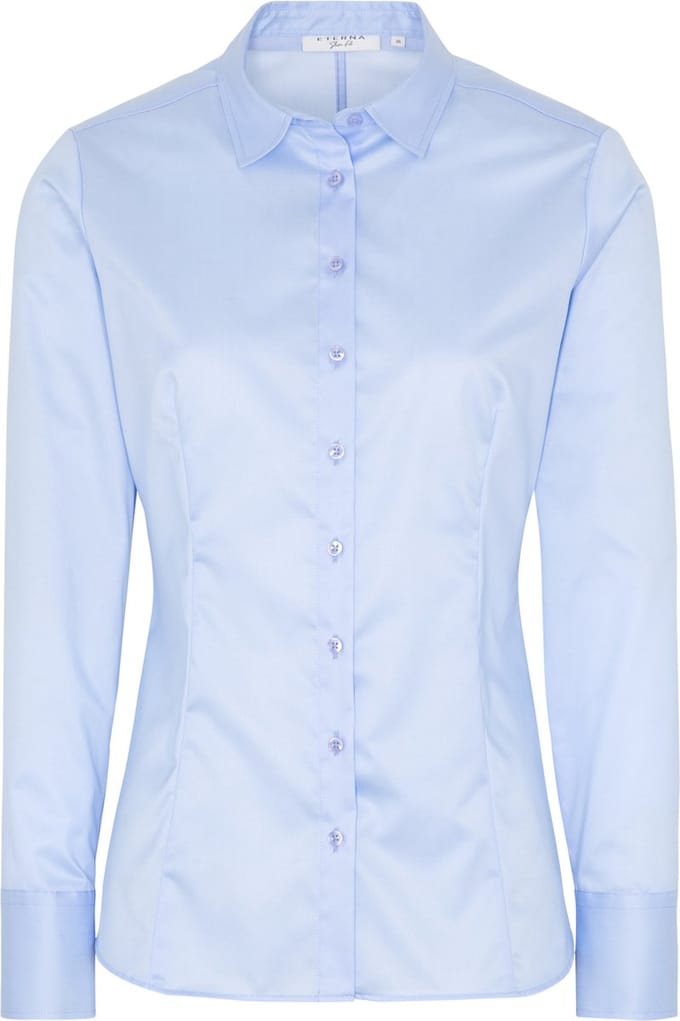 ETERNA dames blouse slim fit - lichtblauw