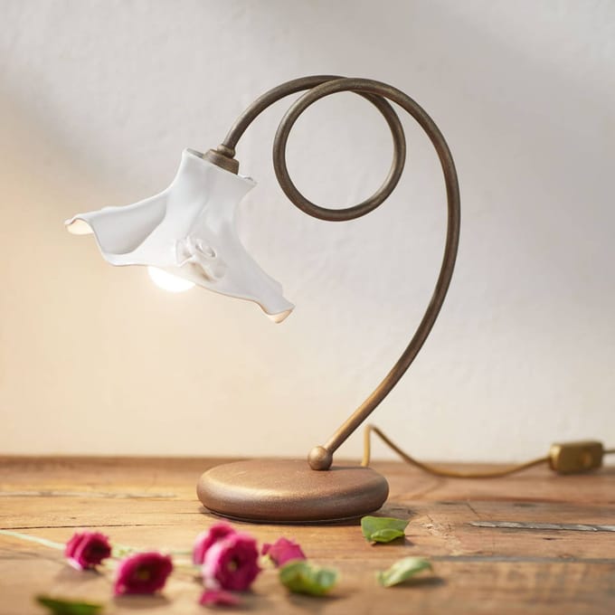 Ferroluce Tafellamp ELEONORA met keramische kap