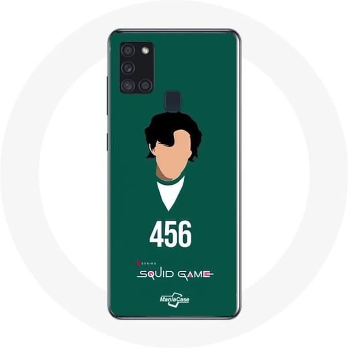 Coque - Samsung - Galaxy A21S - Souple - Vert - Squid Game Seong Gi hun Numéro 456