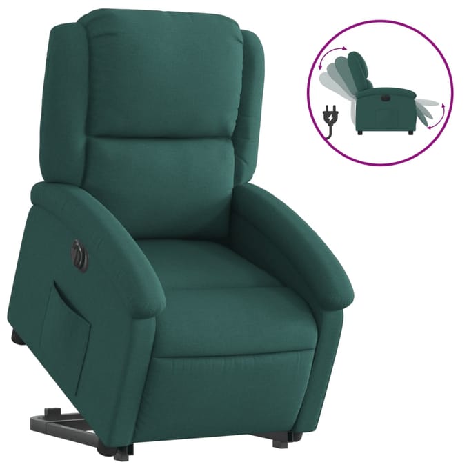 Vidaxl Sta-op Massagestoel, Elektrisch, Verstelbaar, Groen