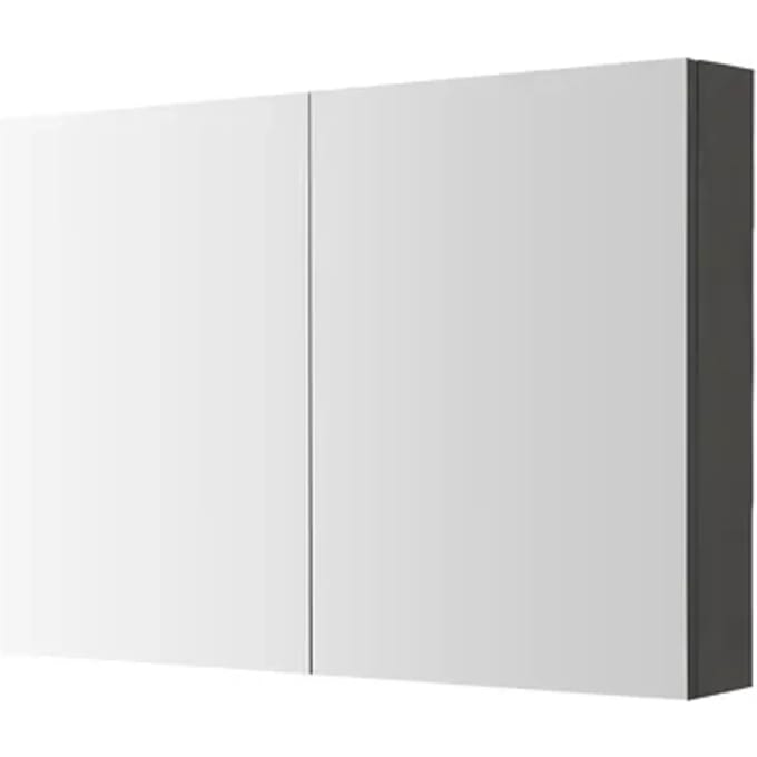 Aquazuro Spiegelkast Arezzo 100cm Donkergrijs