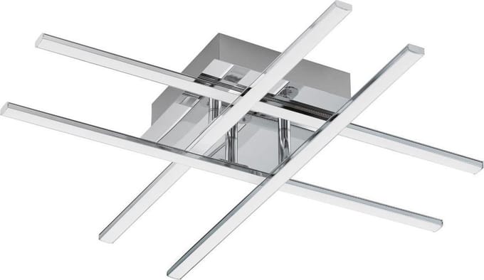 EGLO Lasana 1 - Wand/Plafondlamp - 1 Lichts - Chroom - Wit