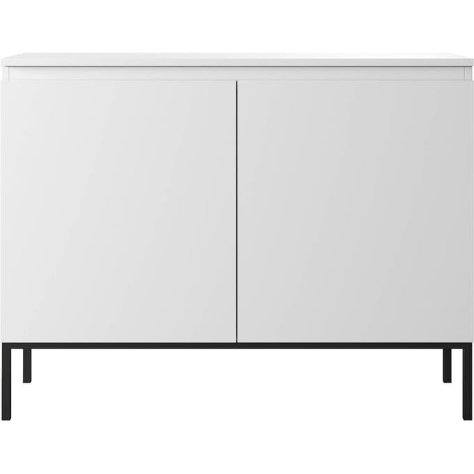 Selsey Bemmi - Dressoir - 100 cm - Wit met zwarte poten