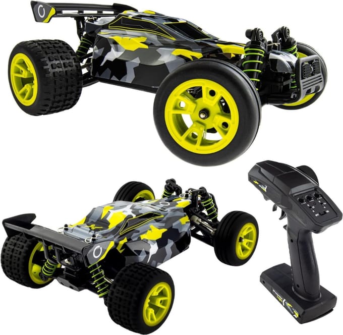 SCH® RC Auto Offroad - RC Auto - Geel/Zwart - 26cm x 20cm x 10cm