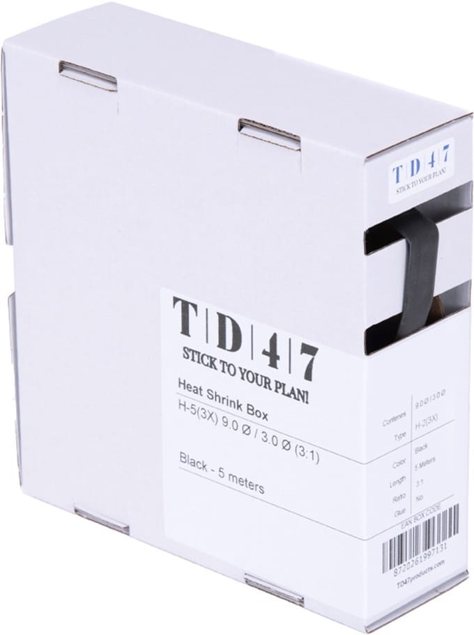 TD47 Krimpkous Box H-2(3X) 9.0Ø / 3.0Ø 5m - Zwart
