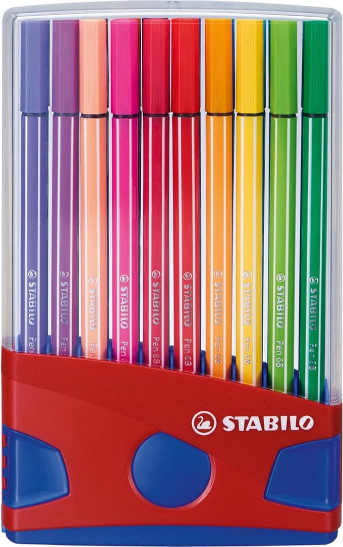 STABILO Pen 68 - Premium Viltstift - ColorParade Etui Met 20 Kleuren