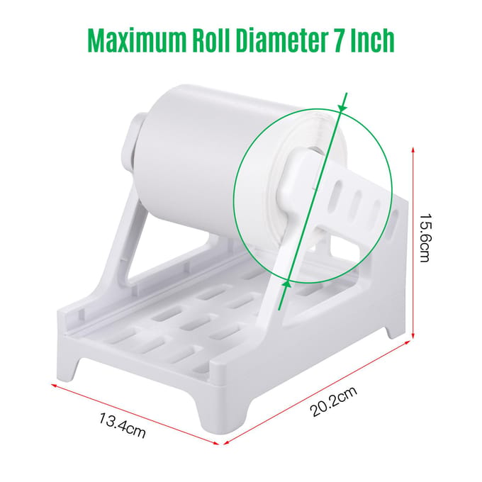 Thermische labelprinter Labelhouder voor rollen en kettingverzendpakketlabels Werken met desktop wit