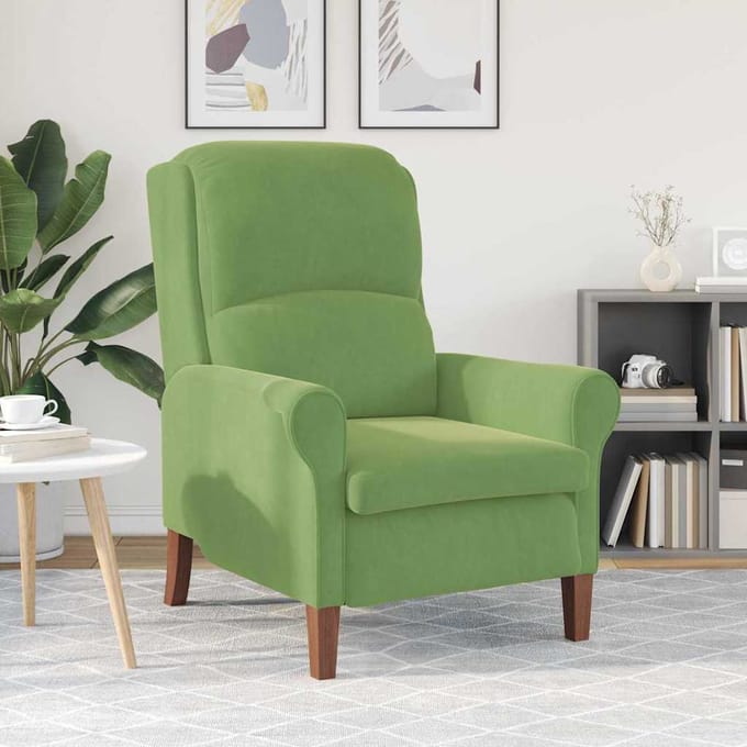 vidaXL - Fauteuil - Lichtgroen - Fluweel