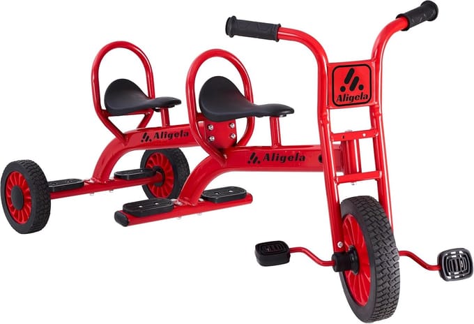 Kinderdriewieler - Kleuterfiets - Buiten spelen - Koolstofstalen frame - 85 x 65 cm - Rood