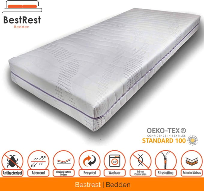 Koudschuim matras Hr 55 - 200x200 - 16cm matrasdikte