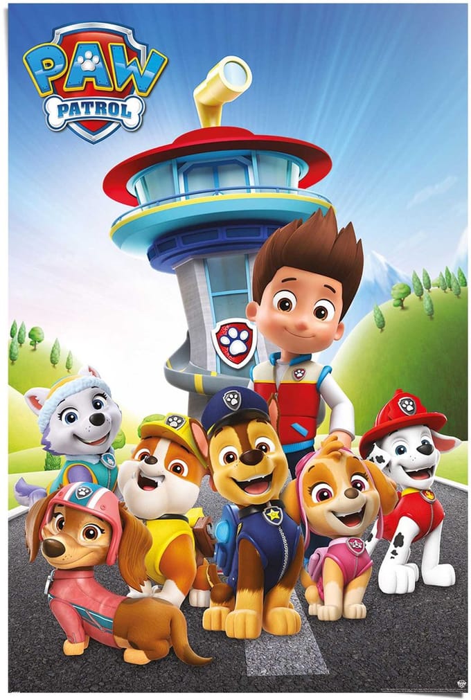 Poster Paw Patrol team - 91,5 x 61 - Papier - REINDERS